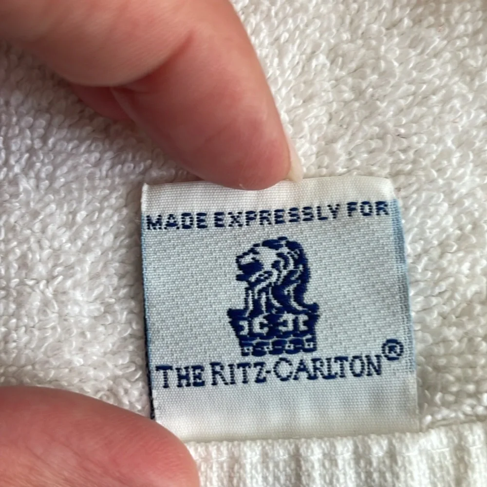 Ritz Carleton white hand towel.